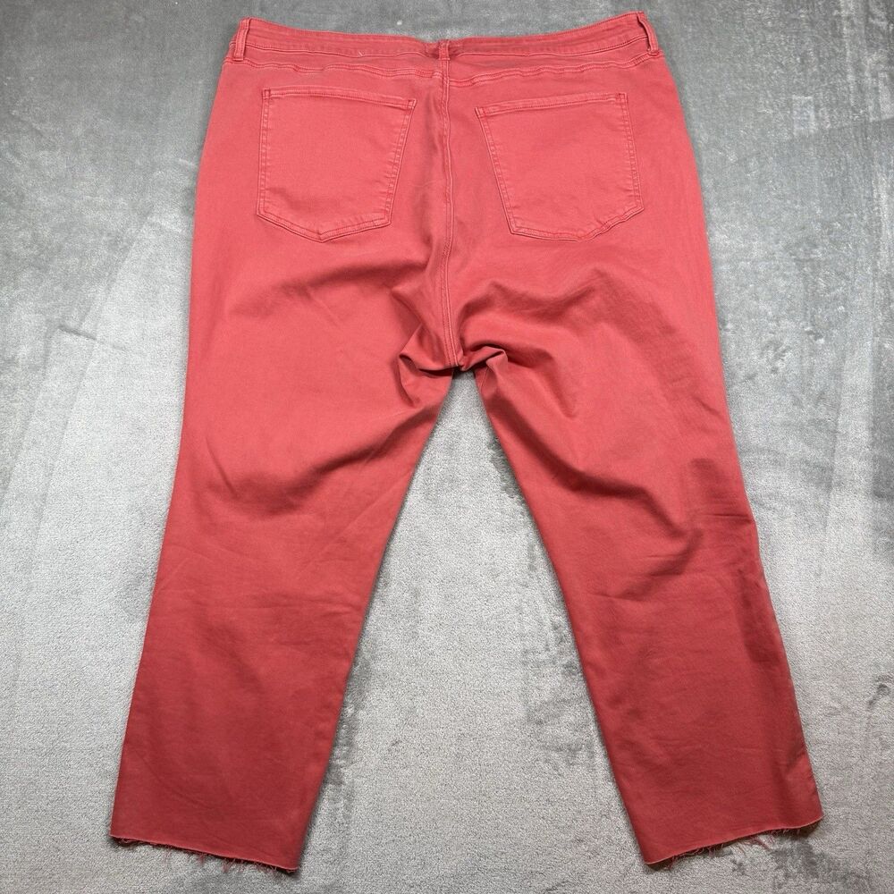 Kut from the Kloth Jeans Womens 22W Orange Reese Fab Ab Ankle Straight Distress - Picture 2 of 9